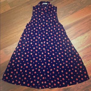 Equipment berry print silk dress, size small.